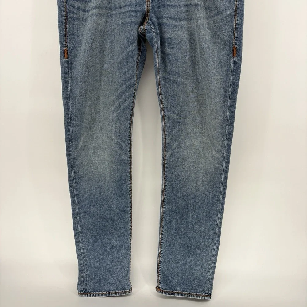 True Religion Rocco Relaxed Skinny Jeans 36X34 Thick Stitch Big T Flap Pocket